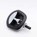 Whale Tail Lock - Black & Chrome